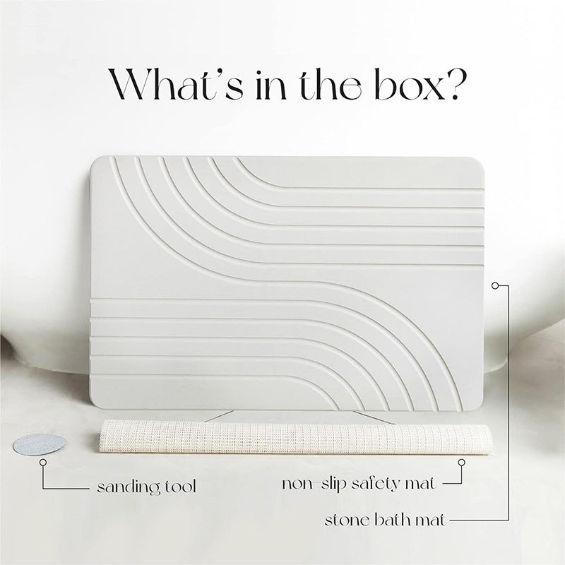 Bathroom Mat Hard Pad Diatomite Absorbent